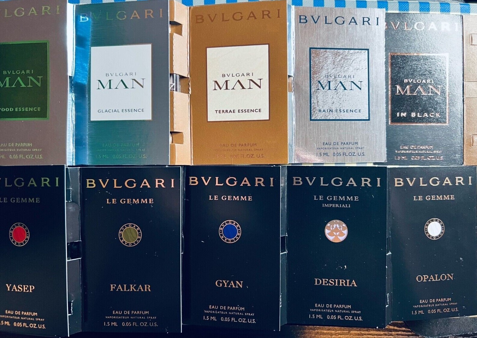 Bvlgari Perfume Sample Spray 1.5 ml/.05oz - Choose Scent Combined Ship
