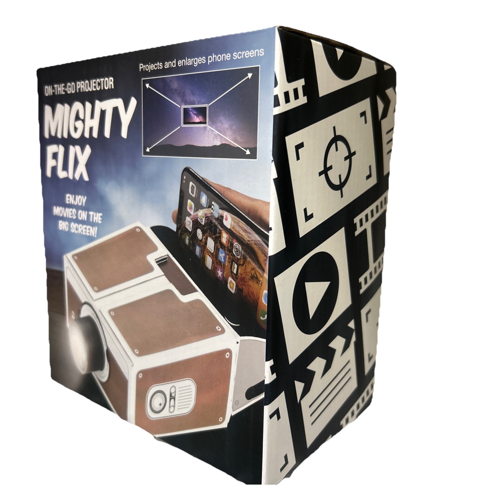 On-the-Go Projector Cinema-In-A-Box w/ Brown Finish- NEW/SEALED