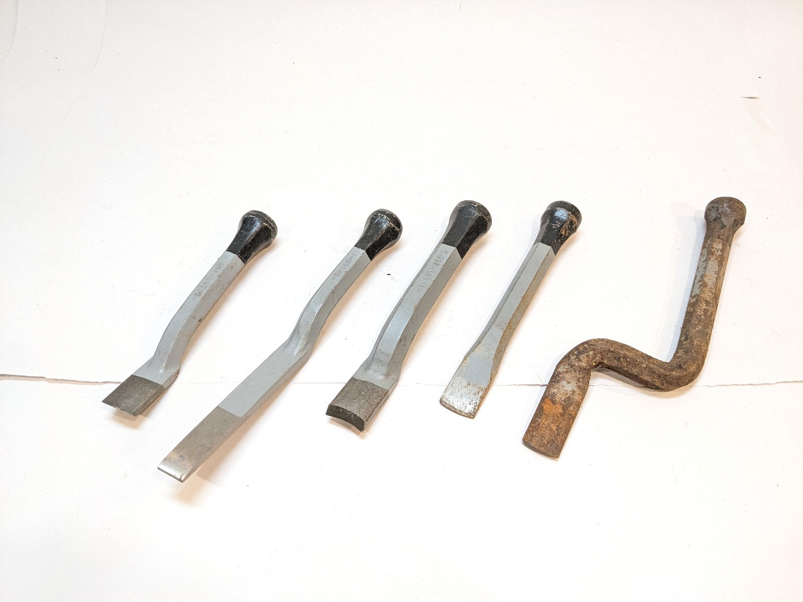 5 Vtg Dasco Yarning Iron Cast Iron Pipe Caulking Chisel Tool for Oakum / Lead