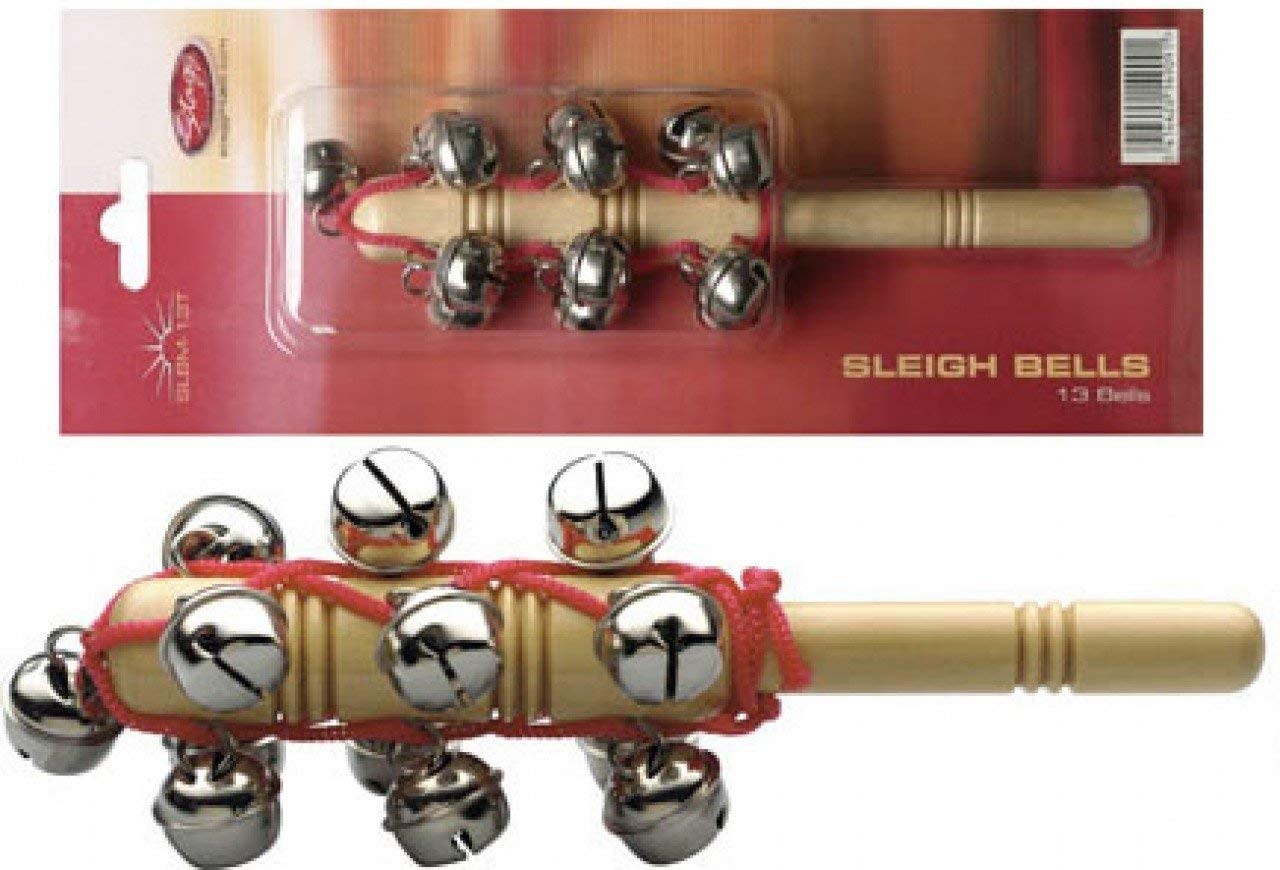 Stagg Model SLBM-13T Sleigh Bell Stick with 13 Jingle Bells