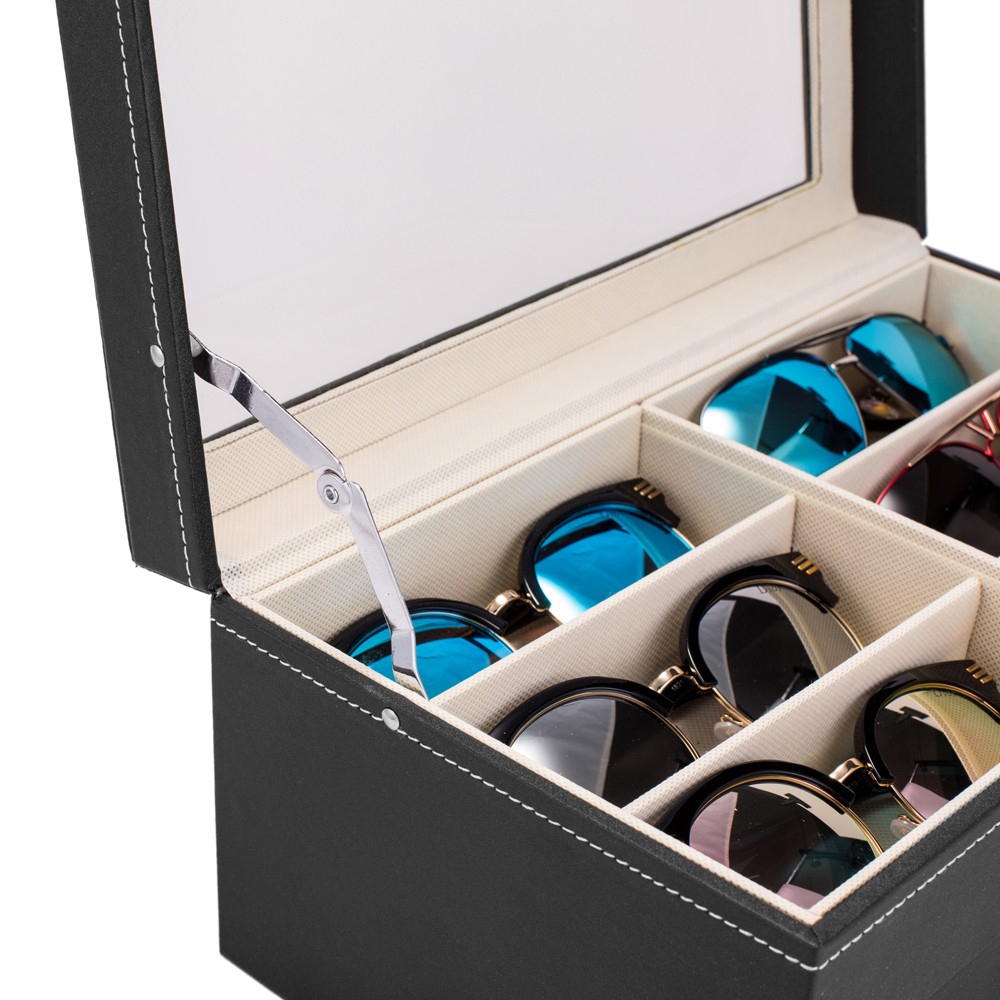 12 Piece Eyeglasses Storage and Glasses Display Drawer Lockable Case Organizer