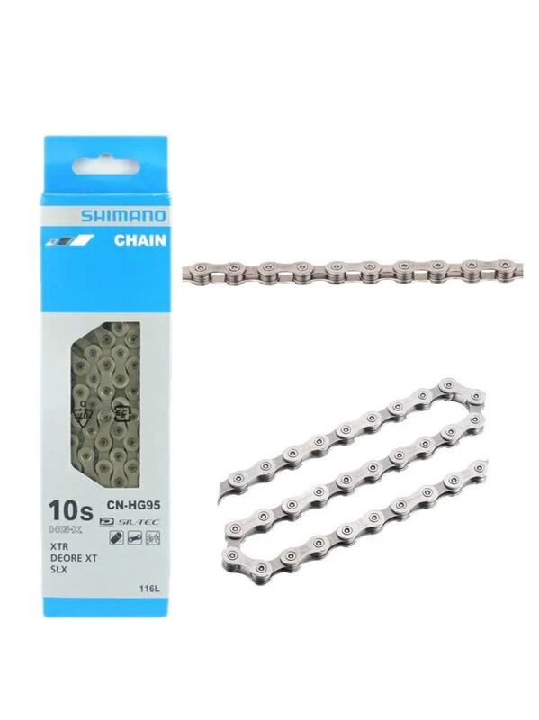 SHIMANO DEORE XT 10 SPEED MTB CHAIN CN-HG95 116 LINKS,Compatible XTR SLX