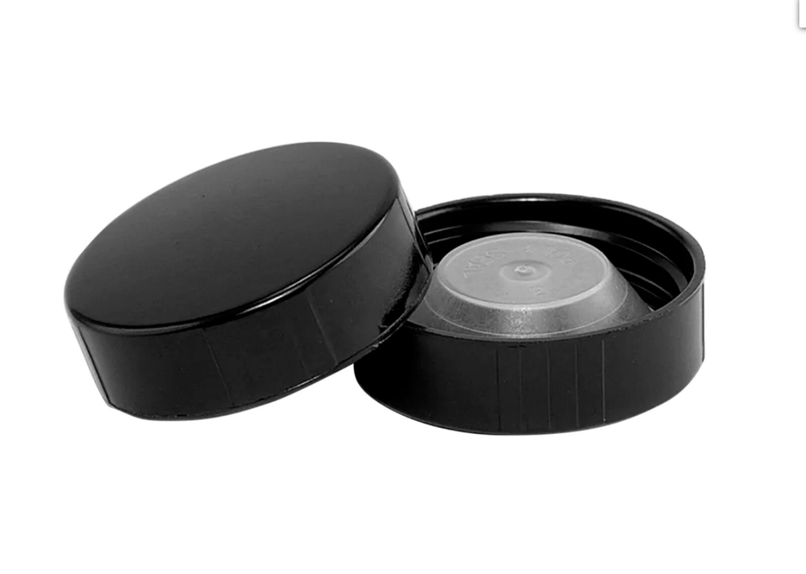 38-400 Black Phenolic Polyseal Screw Caps Fits Most 38mm Growler Jugs - 18 Pack