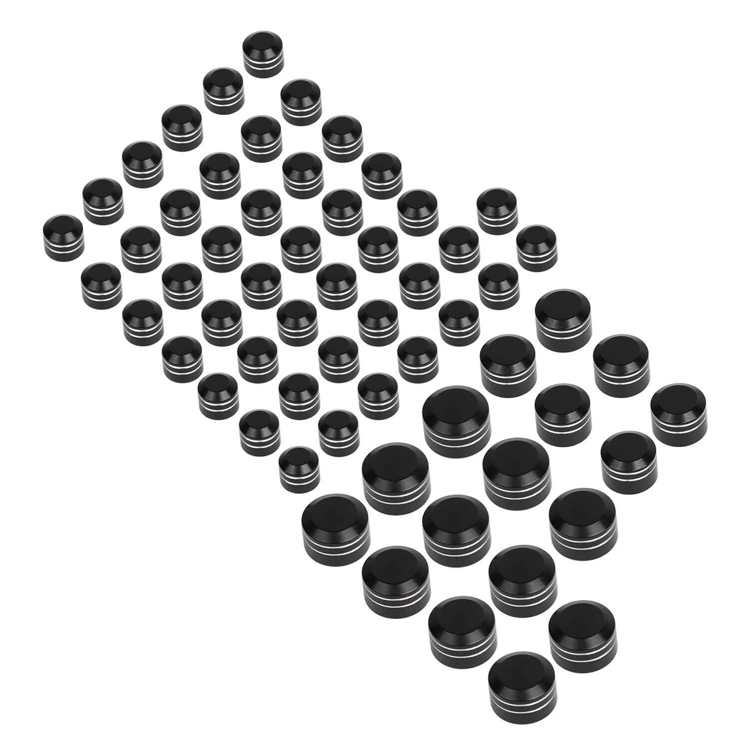 Black Cut Engine Bolt Topper Caps Covers For Harley Electra Glide Classic FLHTC