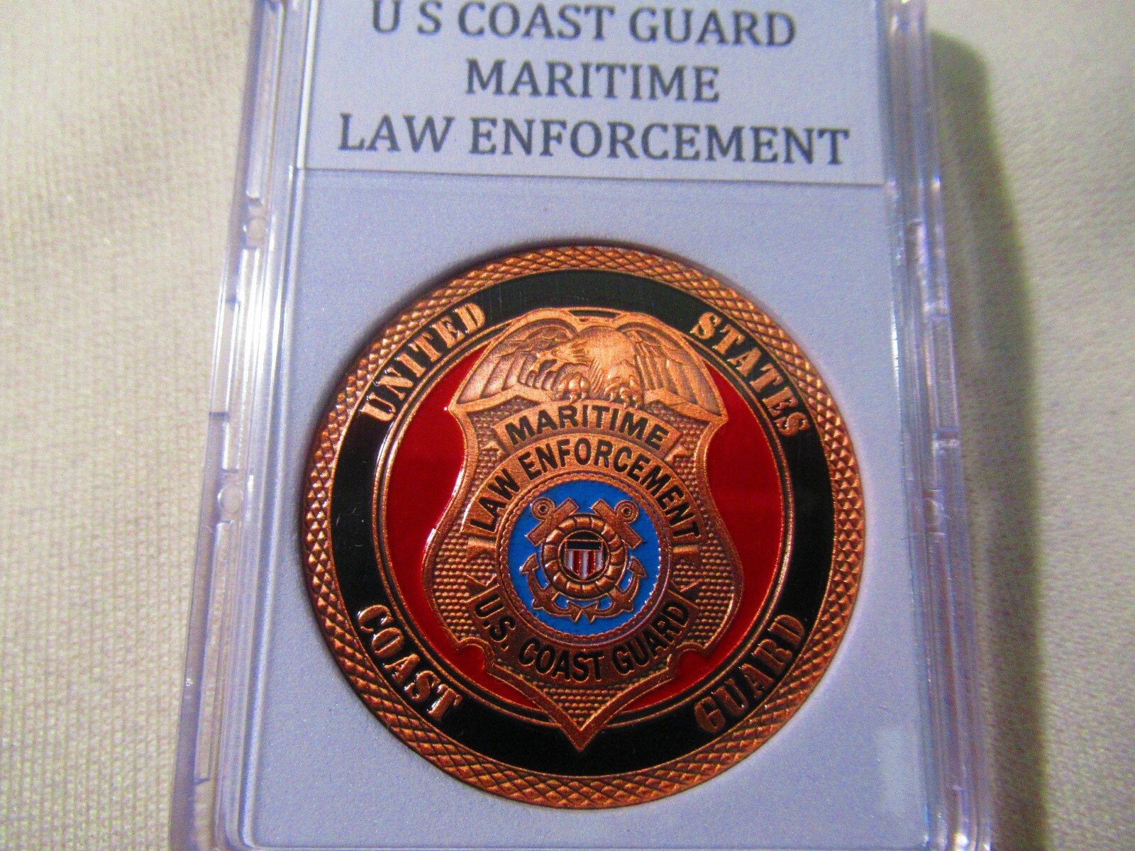 US COAST GUARD MARITIME LAW ENFORCEMENT Challenge Coin (COPPER)
