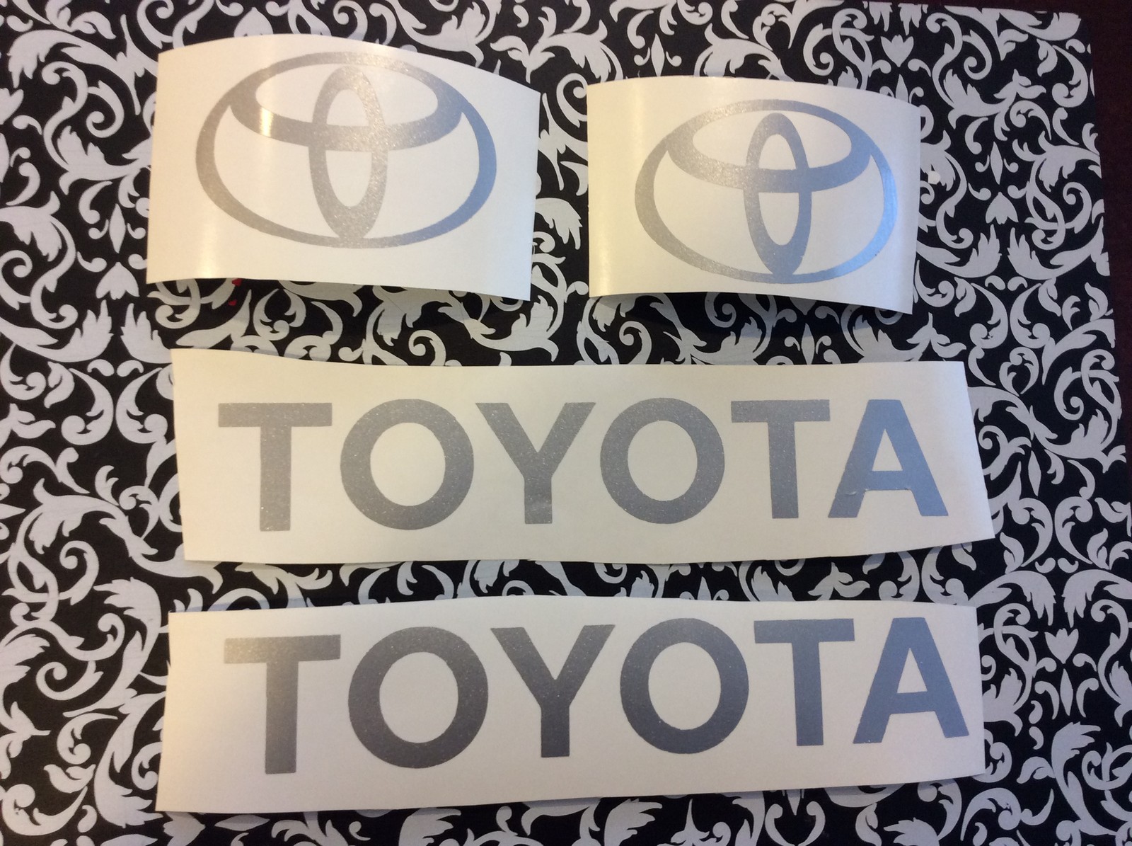 Toyota Forklift  Decal Kit  includes all 4 decals in picture Dark  Grey