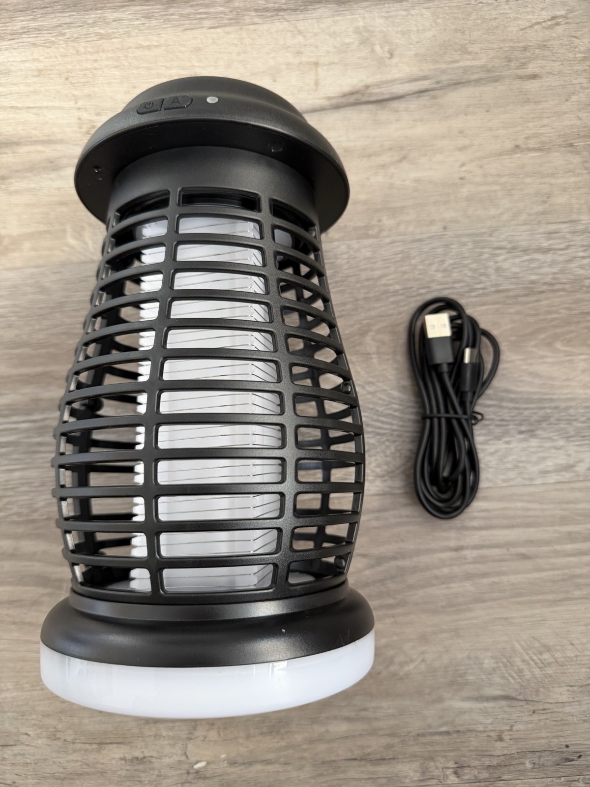USB Powered LED Light Mosquito Bug Zapper Lantern WH-B98 Black/White