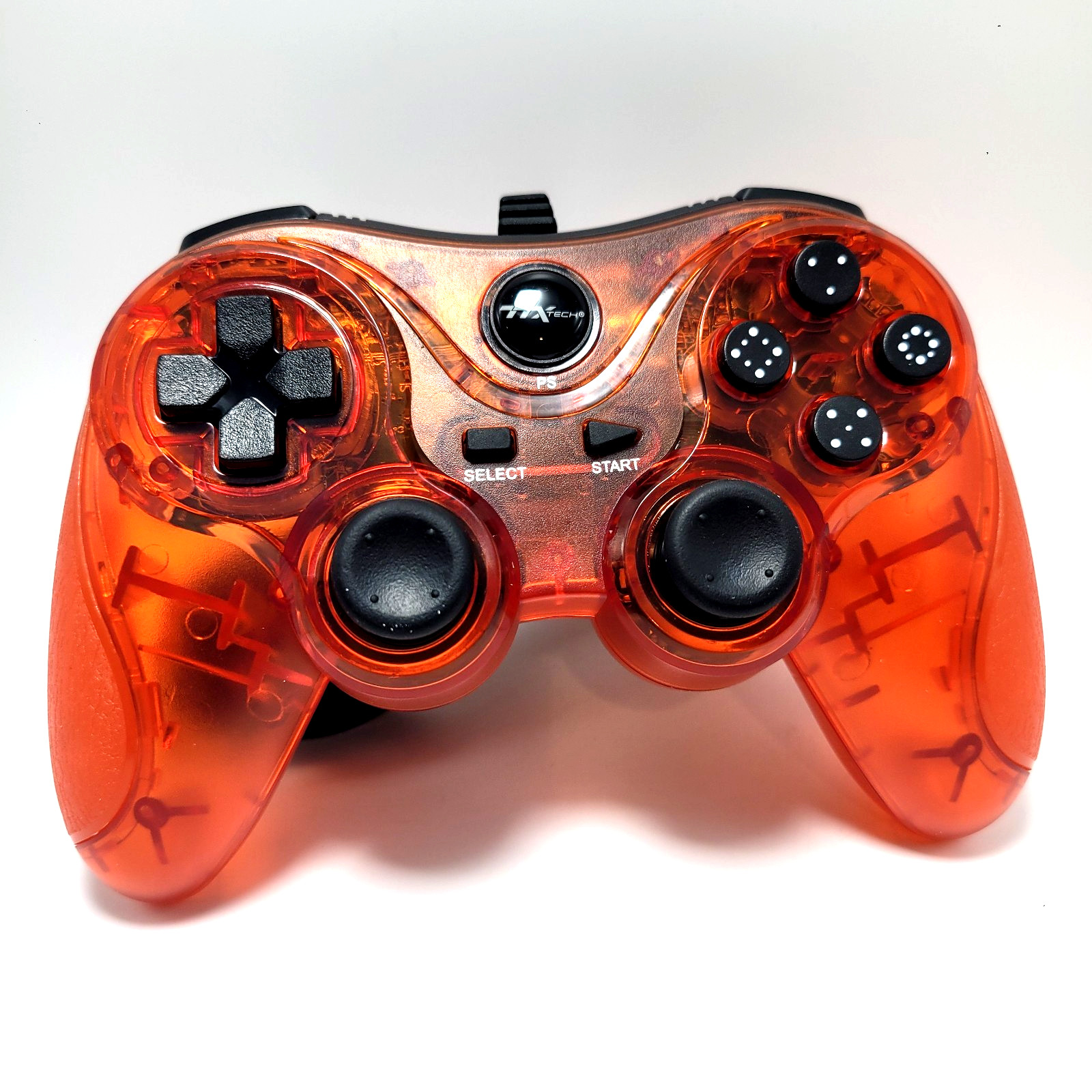 PlayStation 3 Wired Controller for PS3 / PC / USB by TTX Tech - Clear Red