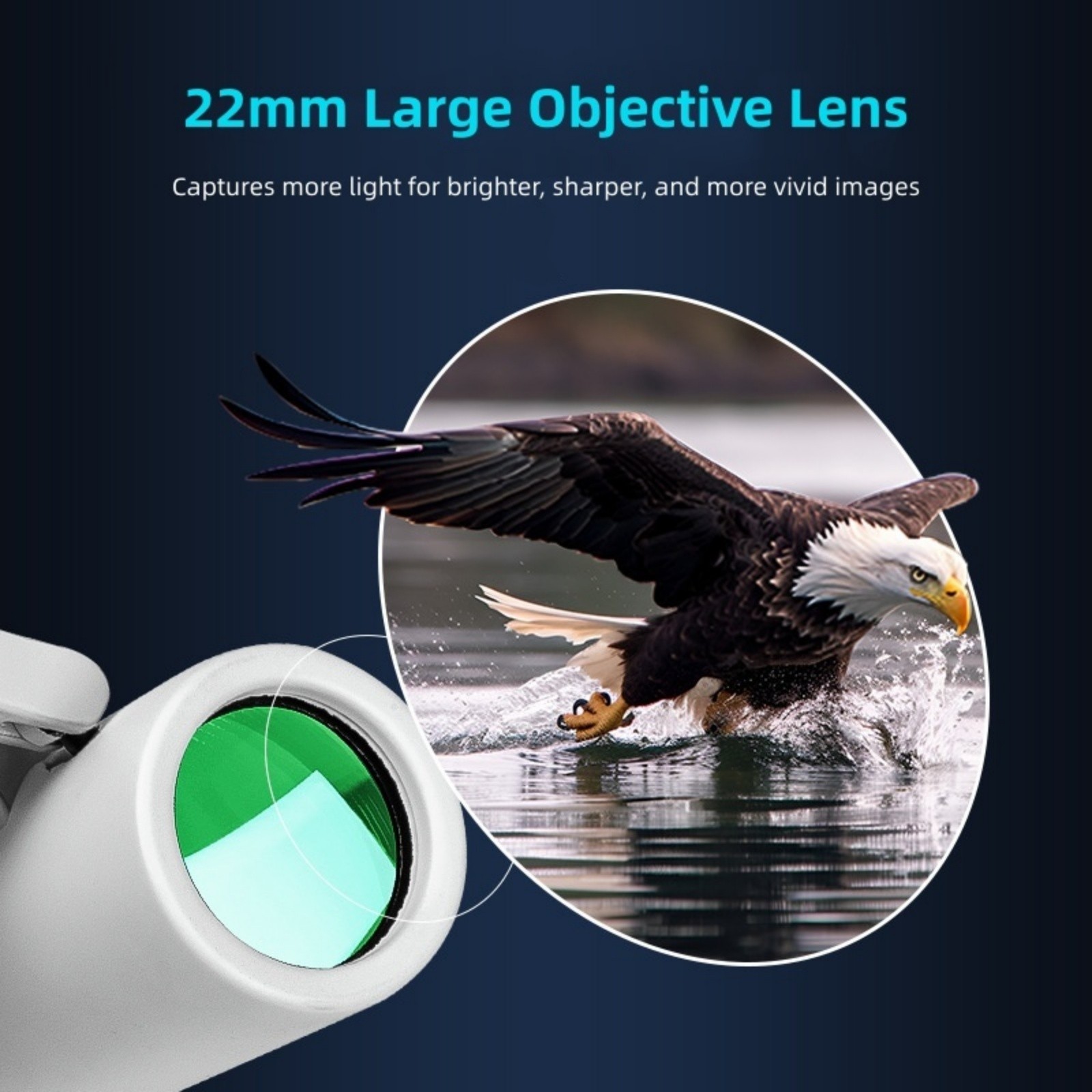 8x22 HD Compact Binoculars Low Light Night Vision Folding Telescope Outdoor