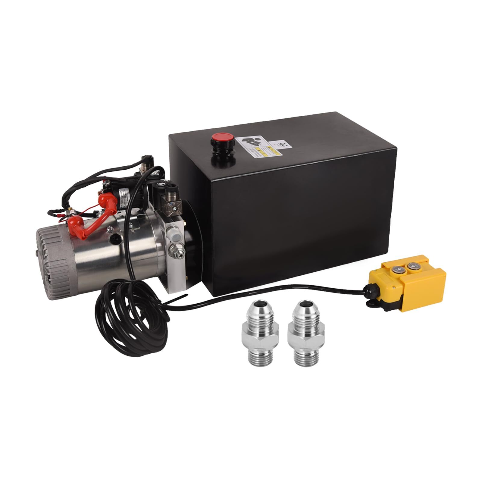 15 Quart Hydraulic Pump Double Acting DC 12V Power Unit Dump Trailer Car Lifting
