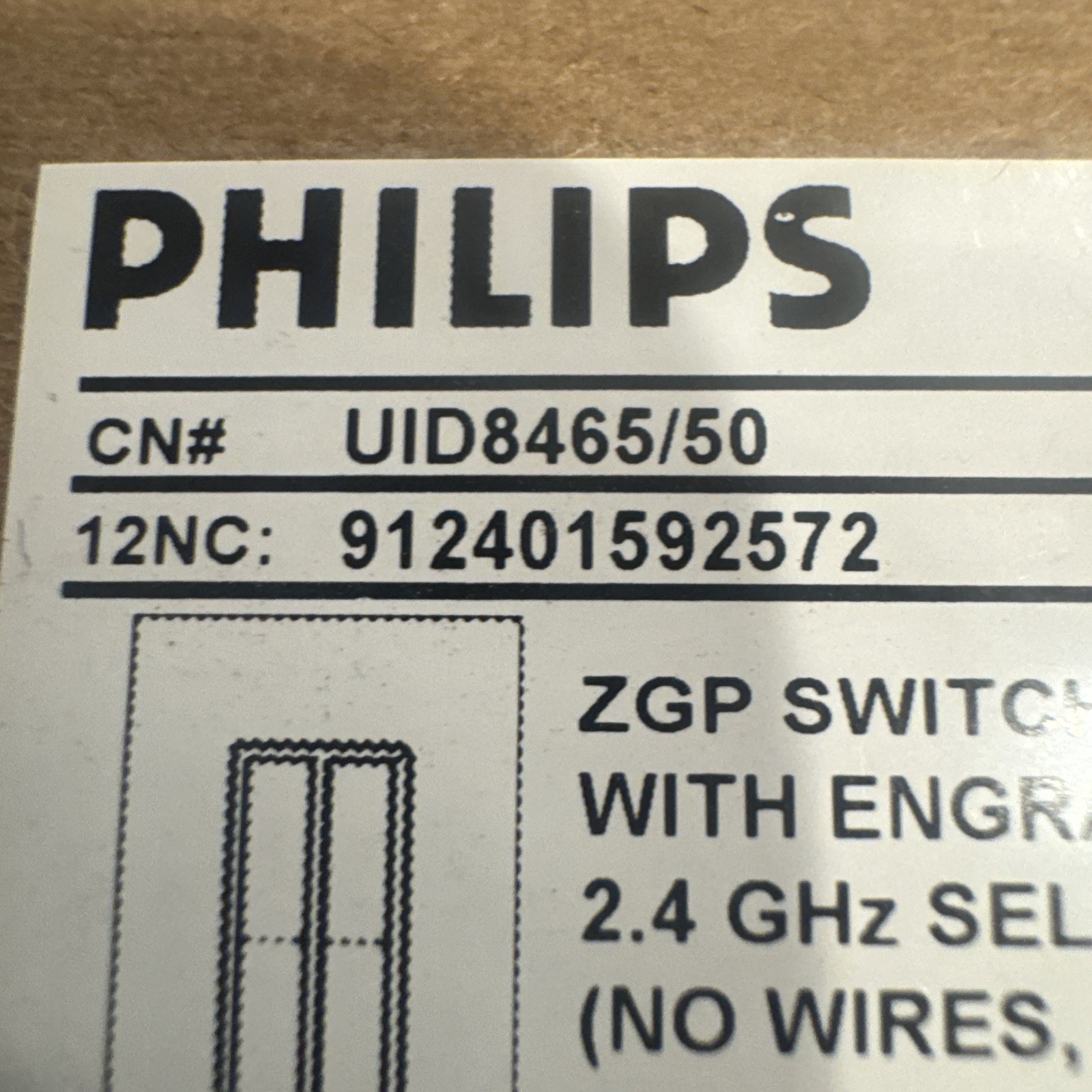 PHILIPS CN #uid8465/50cn#912401592572 Switch Cover
