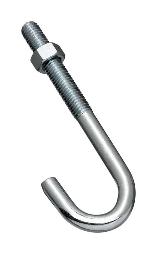 National Hardware N232-975 Steel Zinc Plated J-Bolt 1/2 x 6 in. with Hex Nut