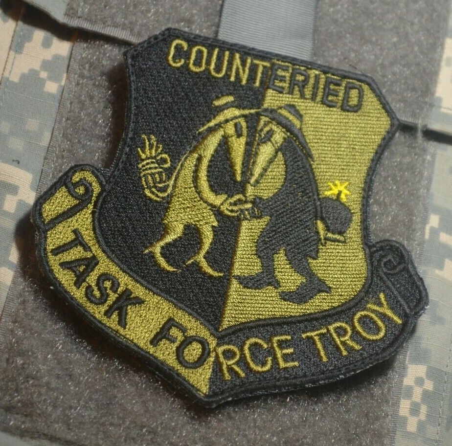 OIF BAGHDAD JSOC GULF WAR TROPHY vêlkrö OD PATCH: Task Force Troy Counter IED