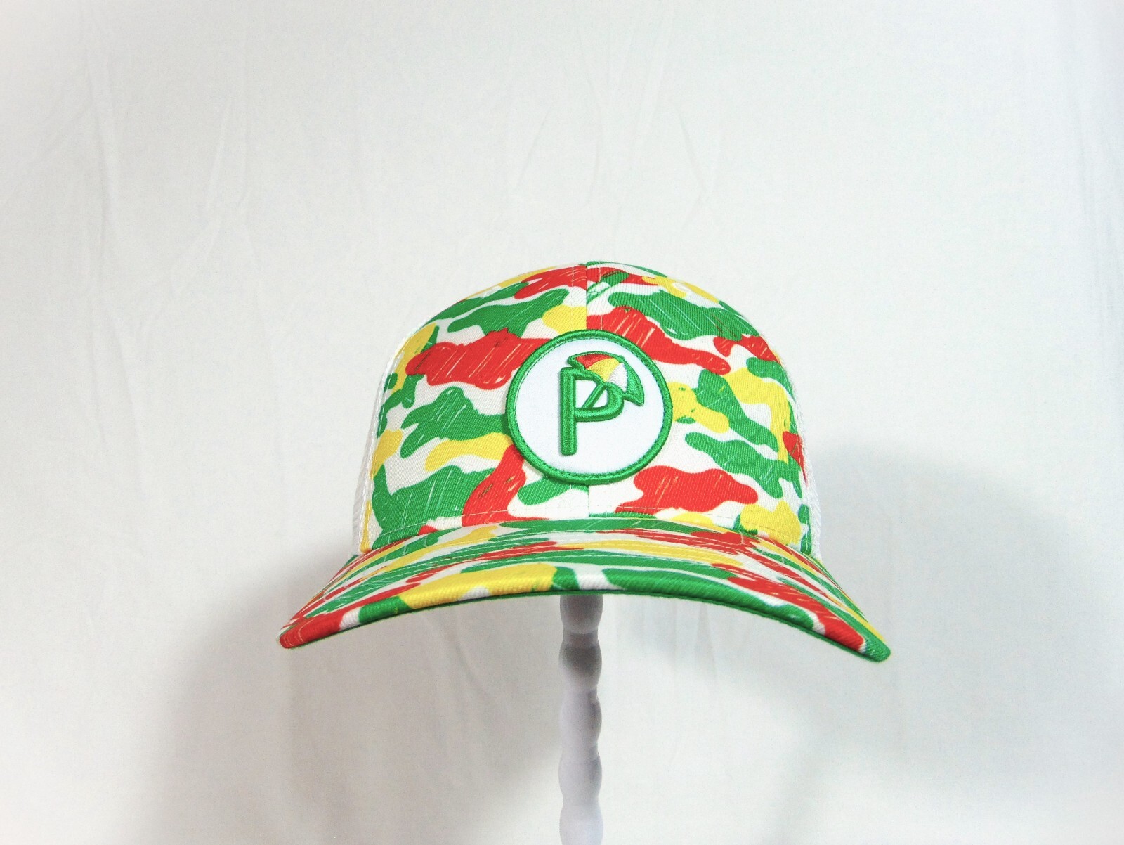 Puma x Arnold Palmer Golf FlexFit Camo P Youth Trucker Snapback Hat Sz OSFA RARE