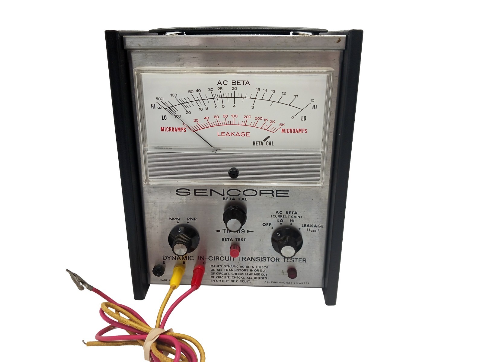 Sencore TR-139 Transistor Tester with Manual - WORKS