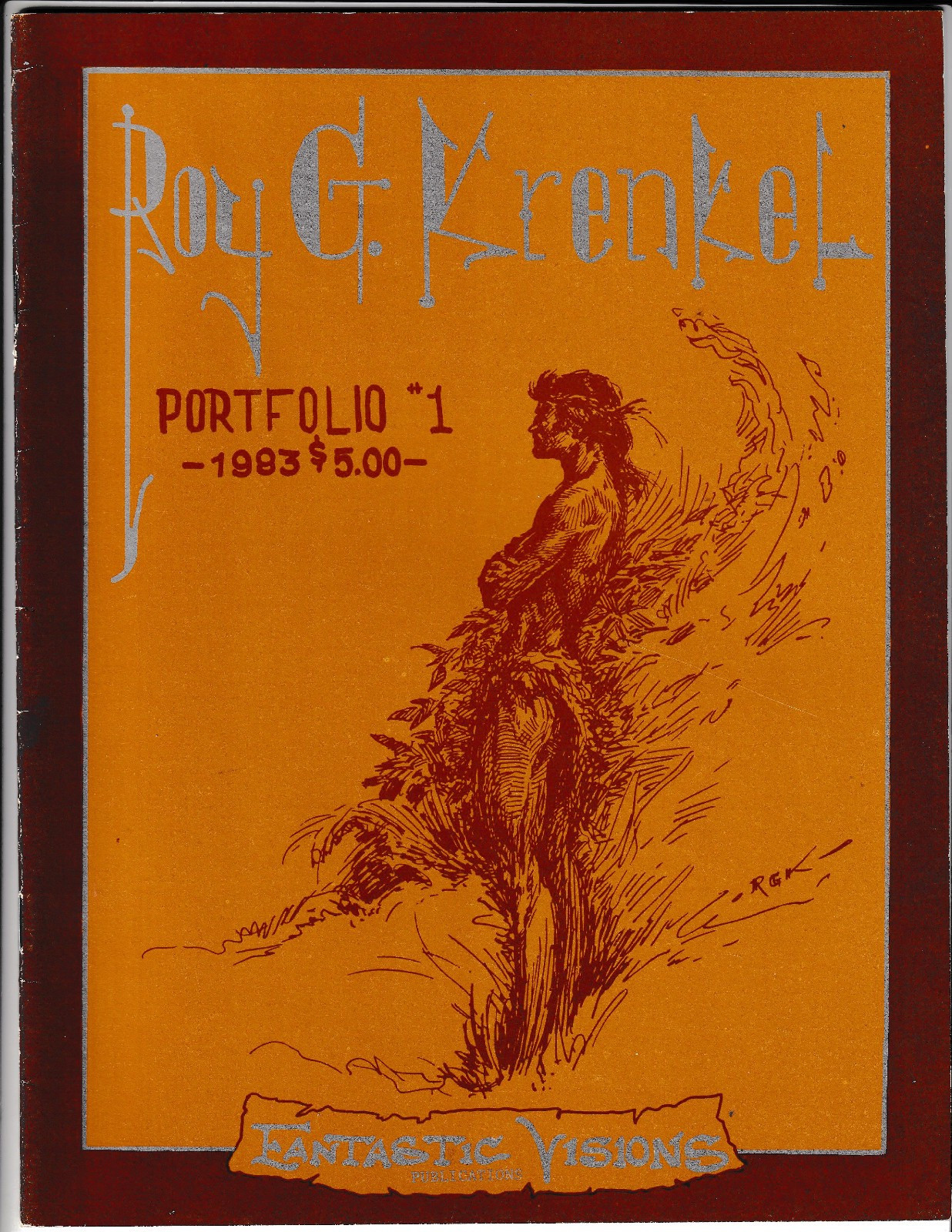 ROY G. KRENKEL PORTFOLIO #1 - 1993 fanzine - Fantastic Visions Publications