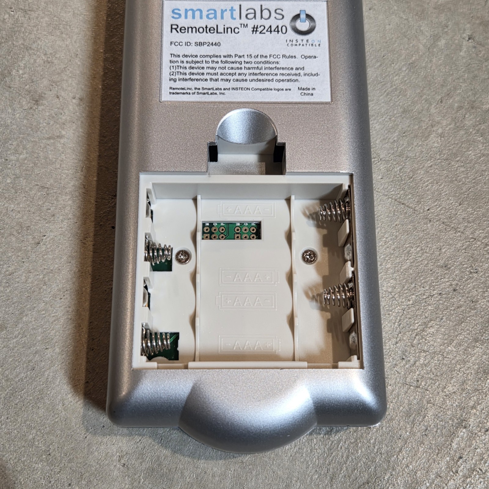 Insteon RemoteLinc 2440 Remote Control By Smartlabs OEM Replacement Part Silver