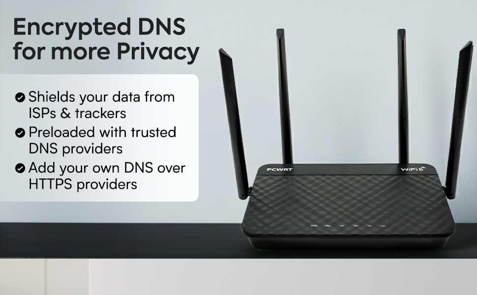 pcWRT Gigabit VPN Mesh Router with multiple SSIDs, ad block, parental controls