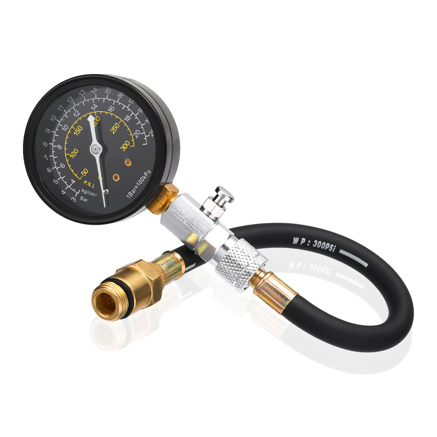 ENGINE COMPRESSION TESTER TESTING GAUGE GAGE CHECK TEST TOOL KIT