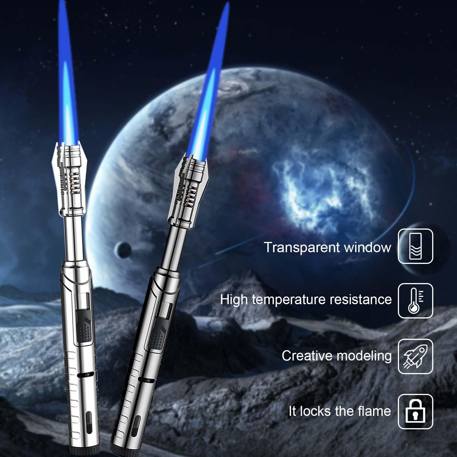 Lightsaber Kitchen Cooking Torch Lighter Adjustable Red Flame, Professional G