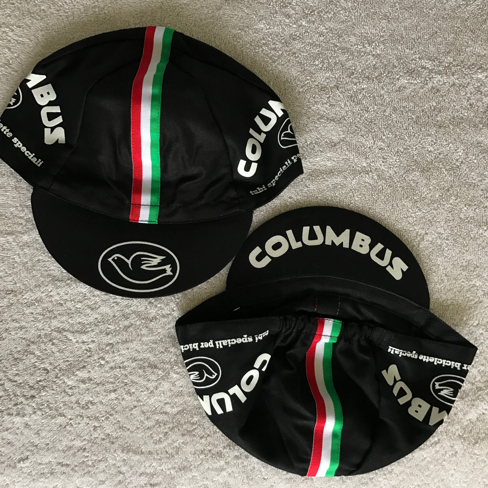 Columbus Classic Cycling Cap - Bike Hat - White, Black, Blue or All 3 FREE SHIP!