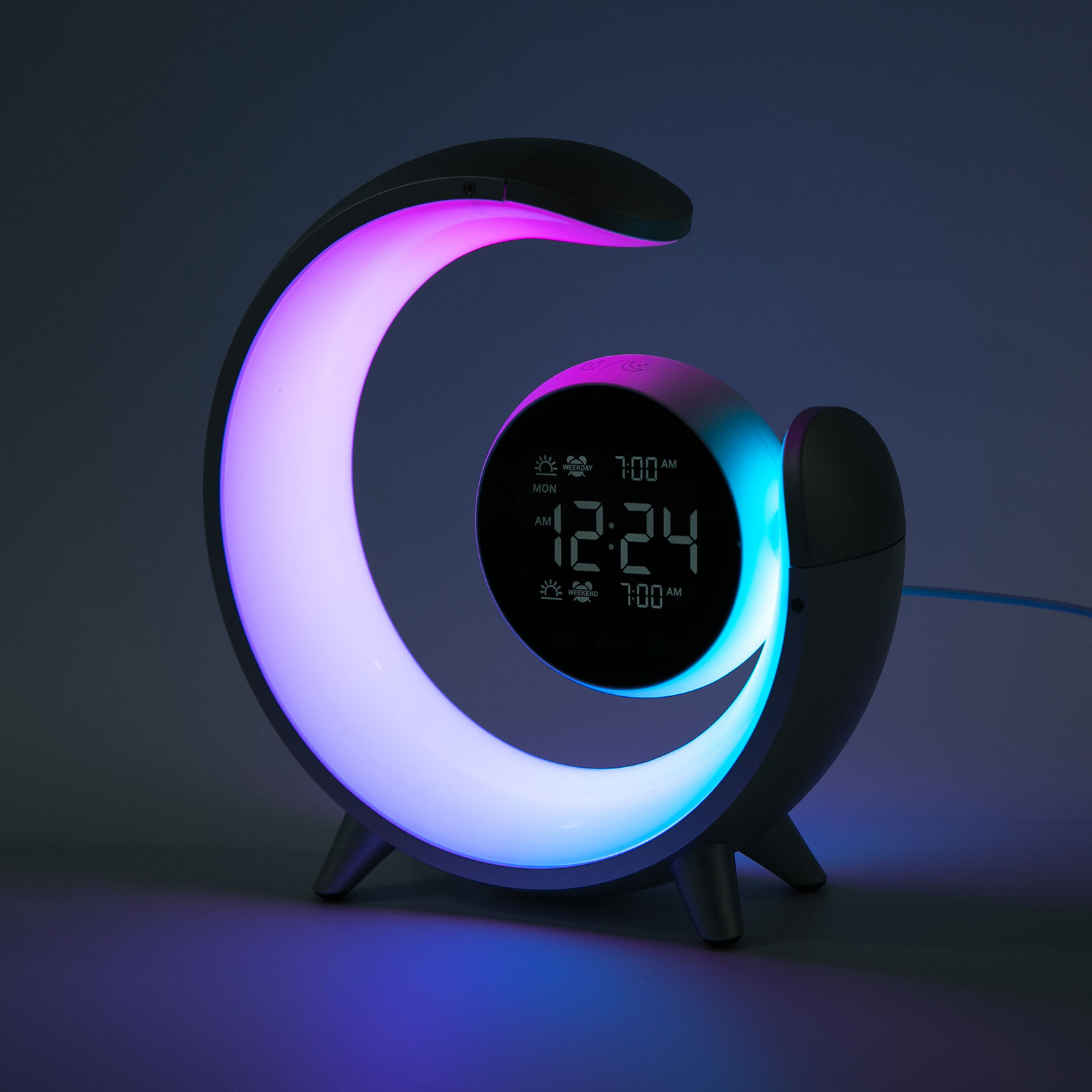 USB LED Desk Home Office Bedside Night Light Reading Lamp,Round,Touch Control