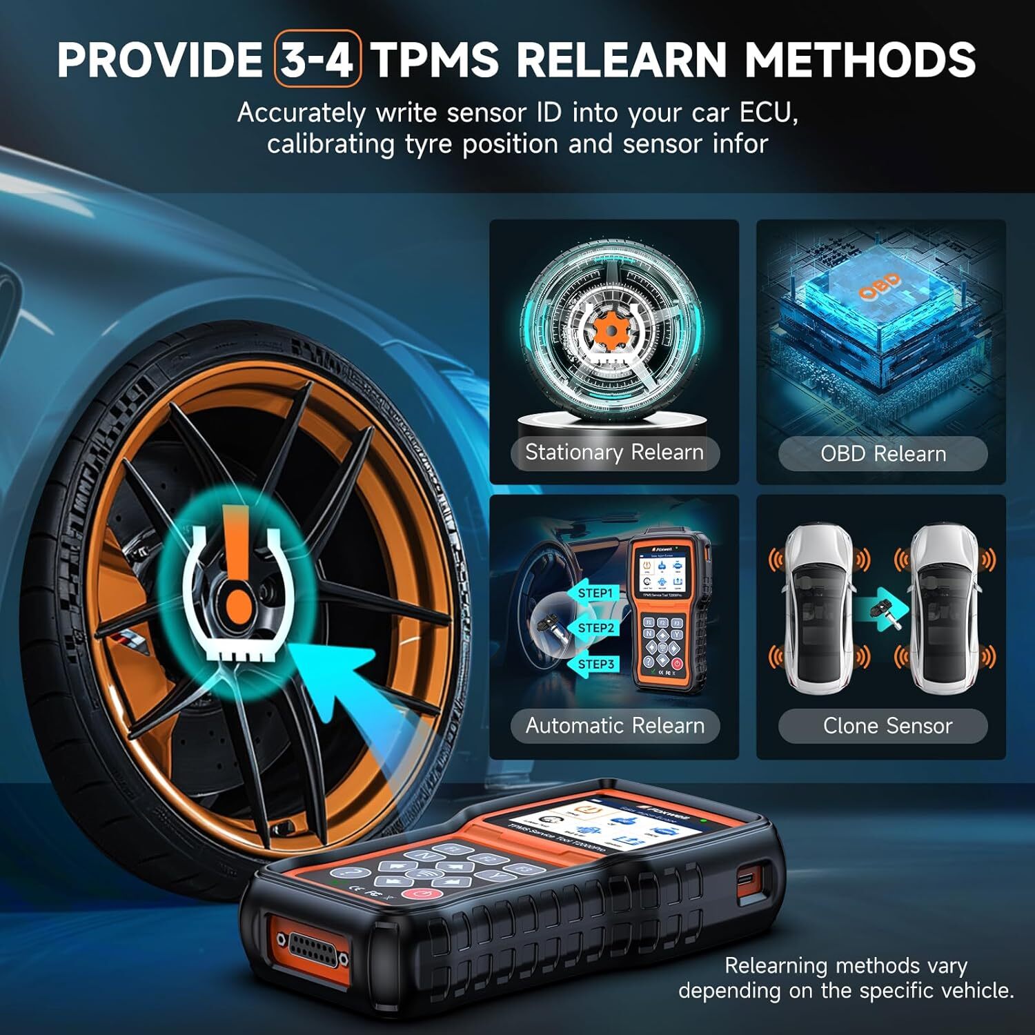 FOXWELL T2000 PRO TPMS Relearn Programming Sensors Activation Reset Scanner Tool