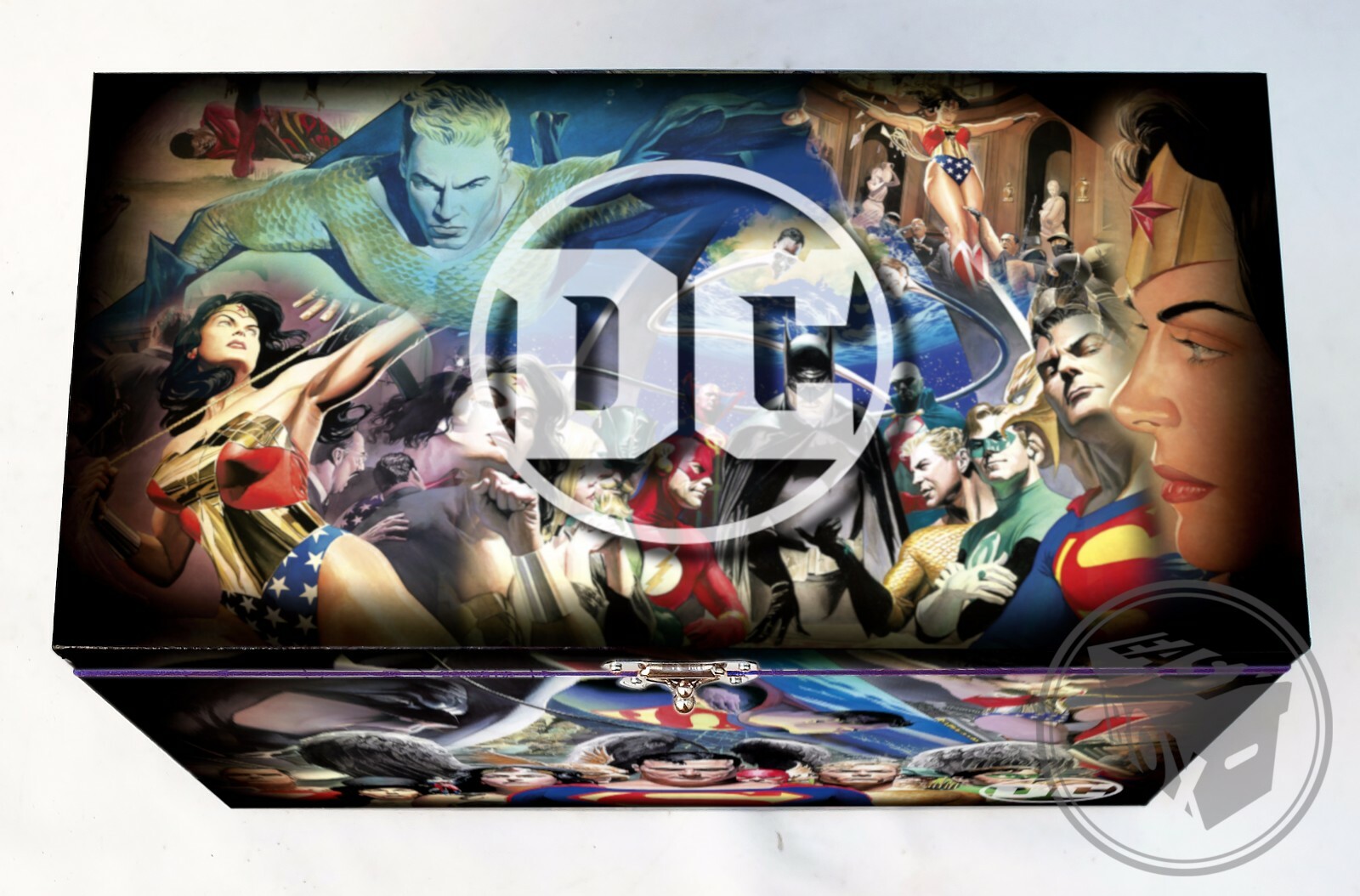 Large Comic Book Hard Storage Box Chest MDF DC Comics - Alex Ross