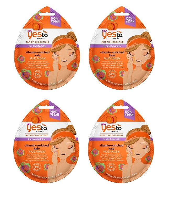 Yes To Carrots Nutrition Boosting Vitamin Enriched Kale Mud Mask (4 Pack)
