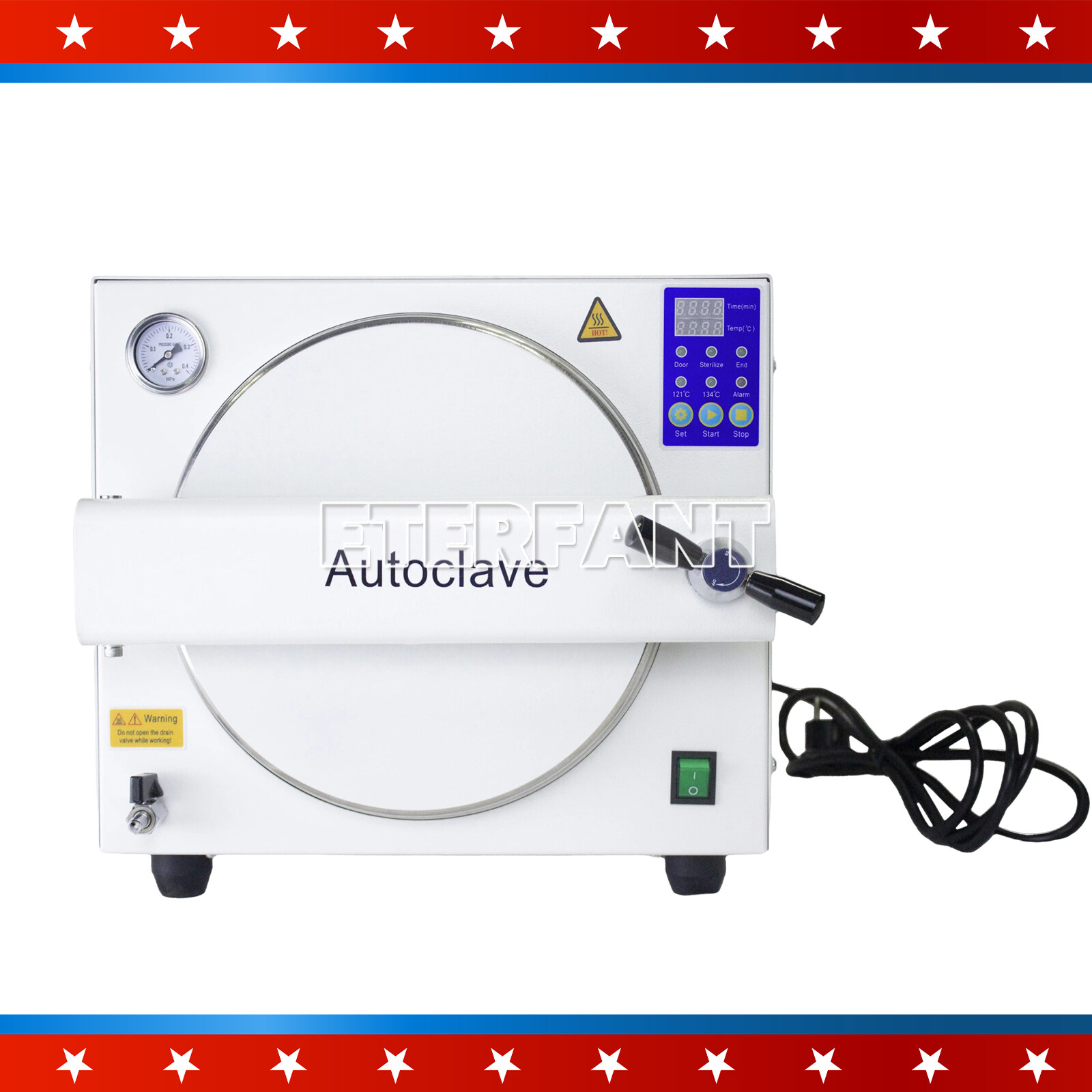 Dental 18/23L Autoclave Class B/N Steam Sterilizer/27L UV Sterilization Cabinet