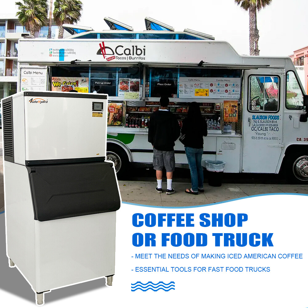 220V 1000lbs/24 H Commercial Ice Maker Split Ice Cube Machine Kitchen Restaurant