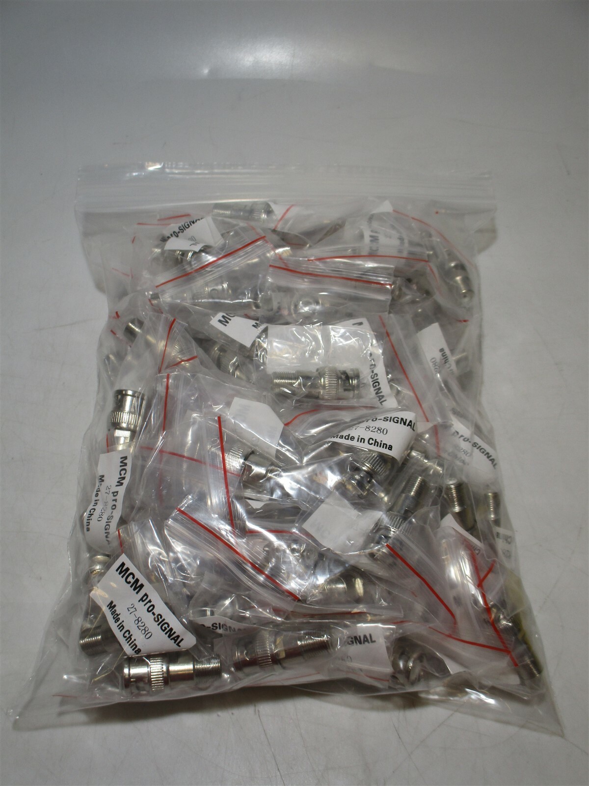 Pro-Elec (27-8280) BNC Male to F-Type Socket Female Coaxial Adapter - Lot of 100