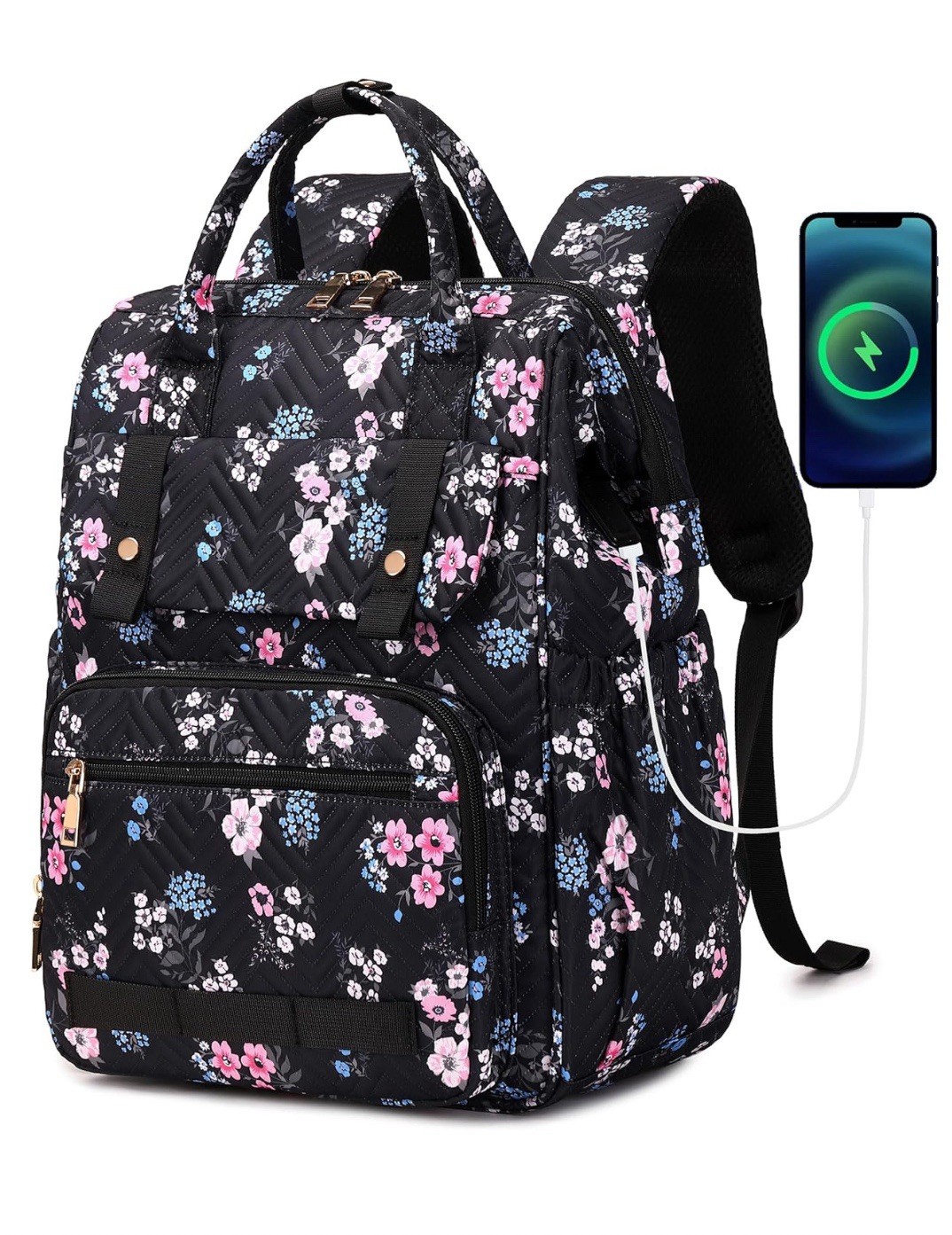Hidds Laptop Backpack Purse for Women, Work Business College School Commuter