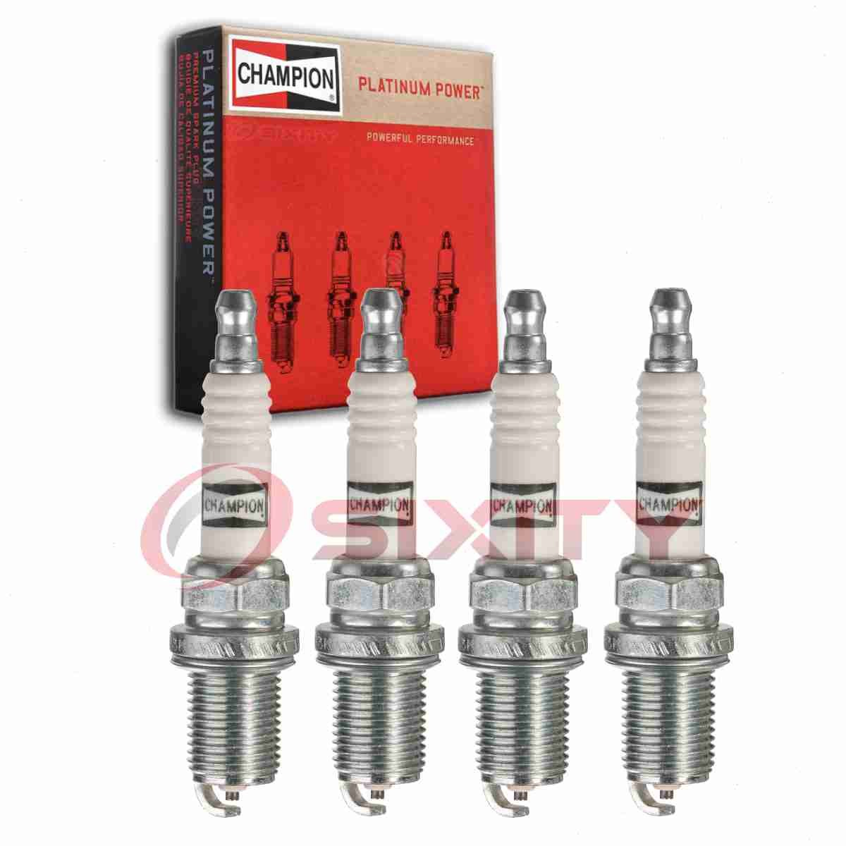 4 pc Champion Platinum Spark Plugs for 1990-2003 Mazda Protege 1.5L 1.8L js