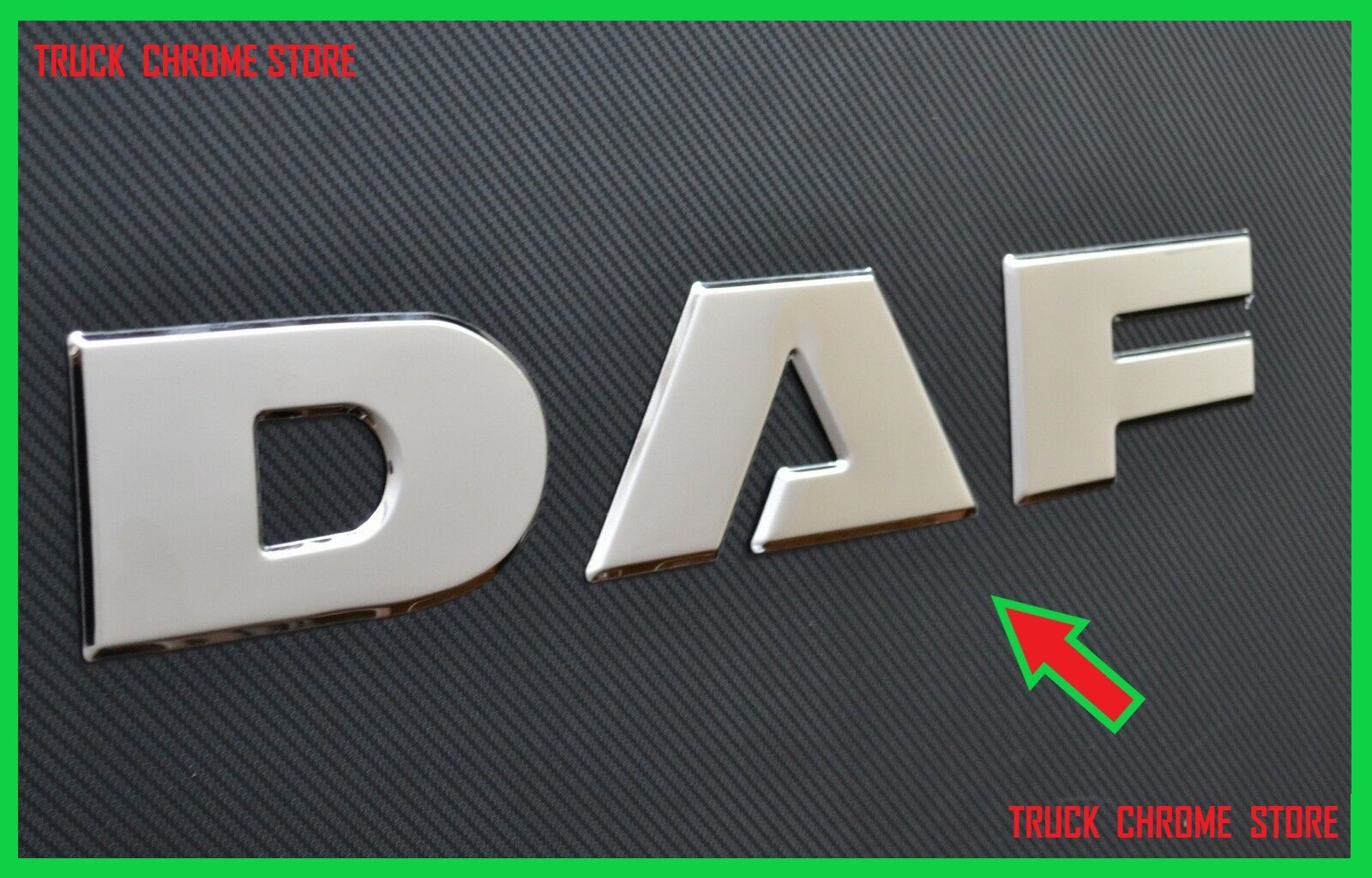 XF 106        LETTER CHROME        Stainless  Steel     1 SET.      Fits     DAF