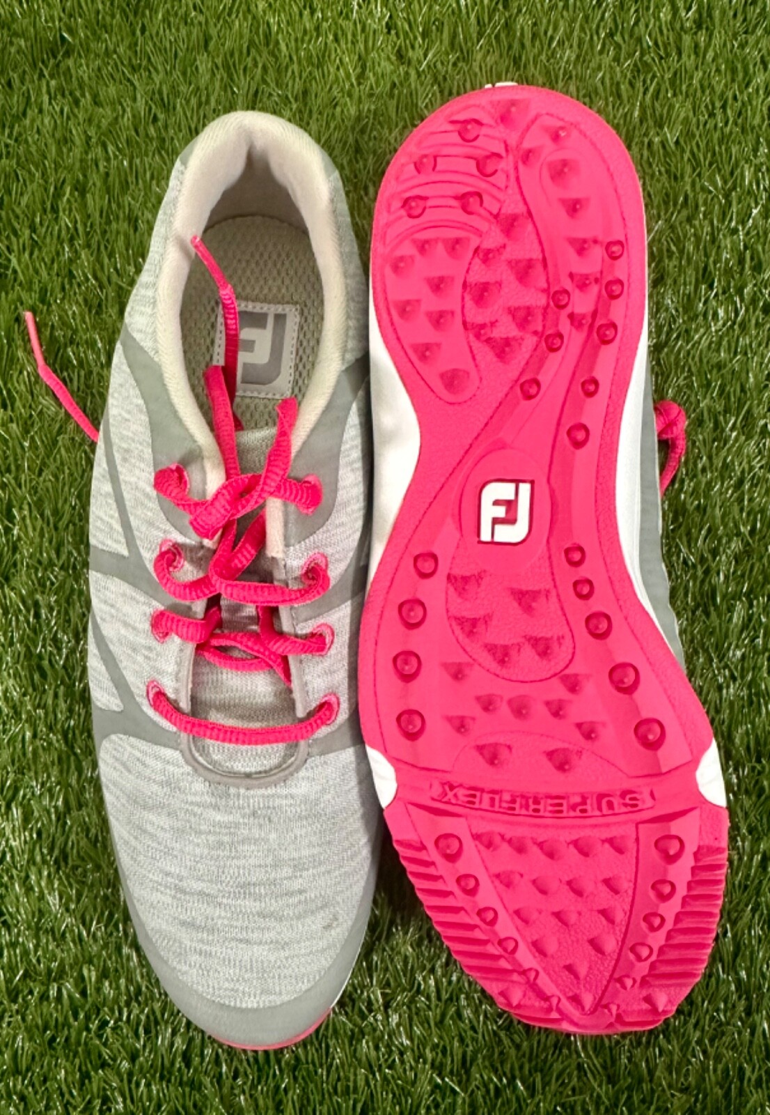 New in Box Footjoy Women's Leisure Golf shoe, White/Pink, #92903
