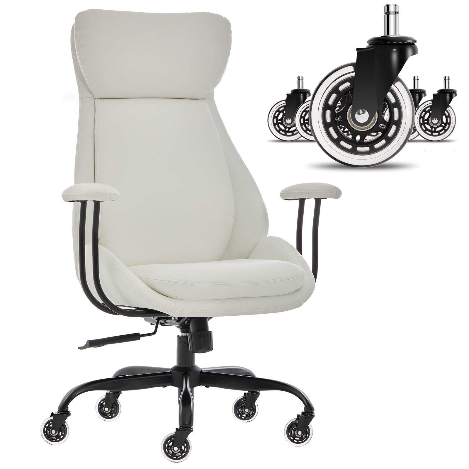 500lbs Ergonomic Computer Chair,with Lumbar Support ,Adjustable Height & Recline