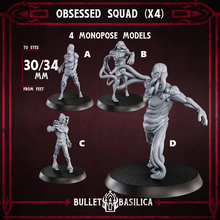 Obsessed Squad - 28mm Heroic Disciple of Tet'o - Resin Tabletop Miniature