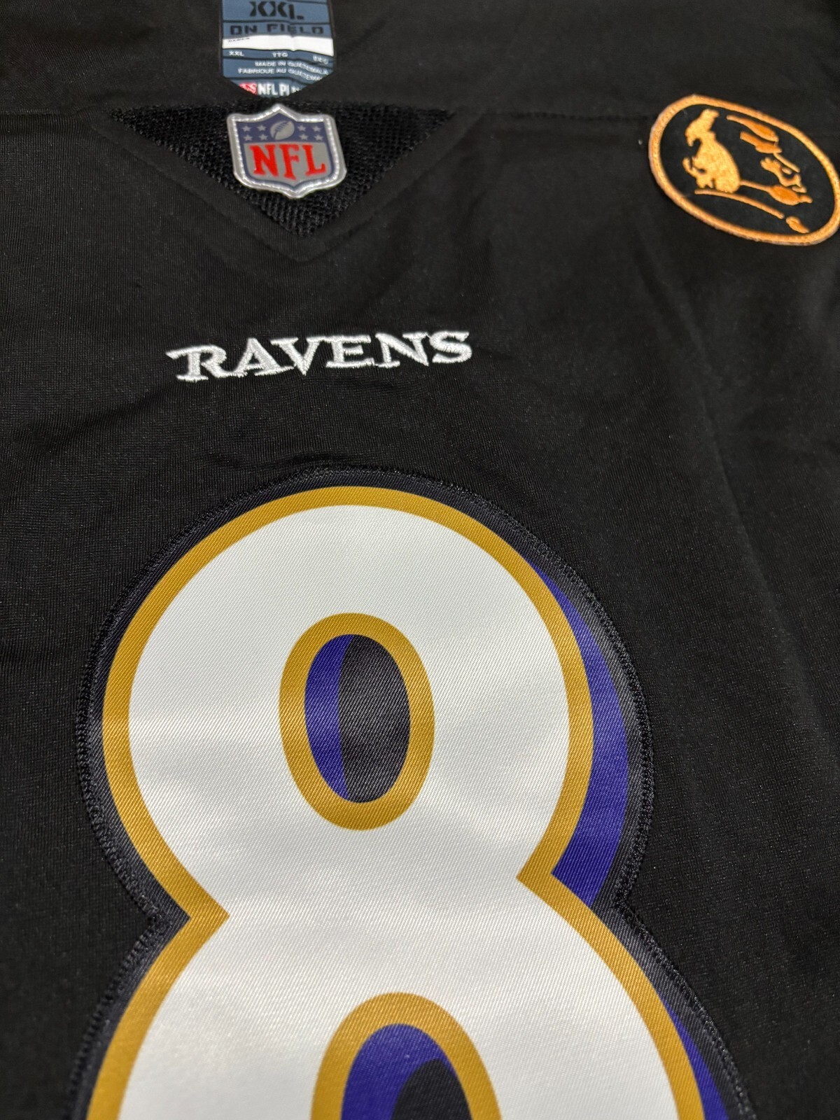 Extra Large Lamar Jackson #8 Black Vapor FUSE Jersey Baltimore Ravens
