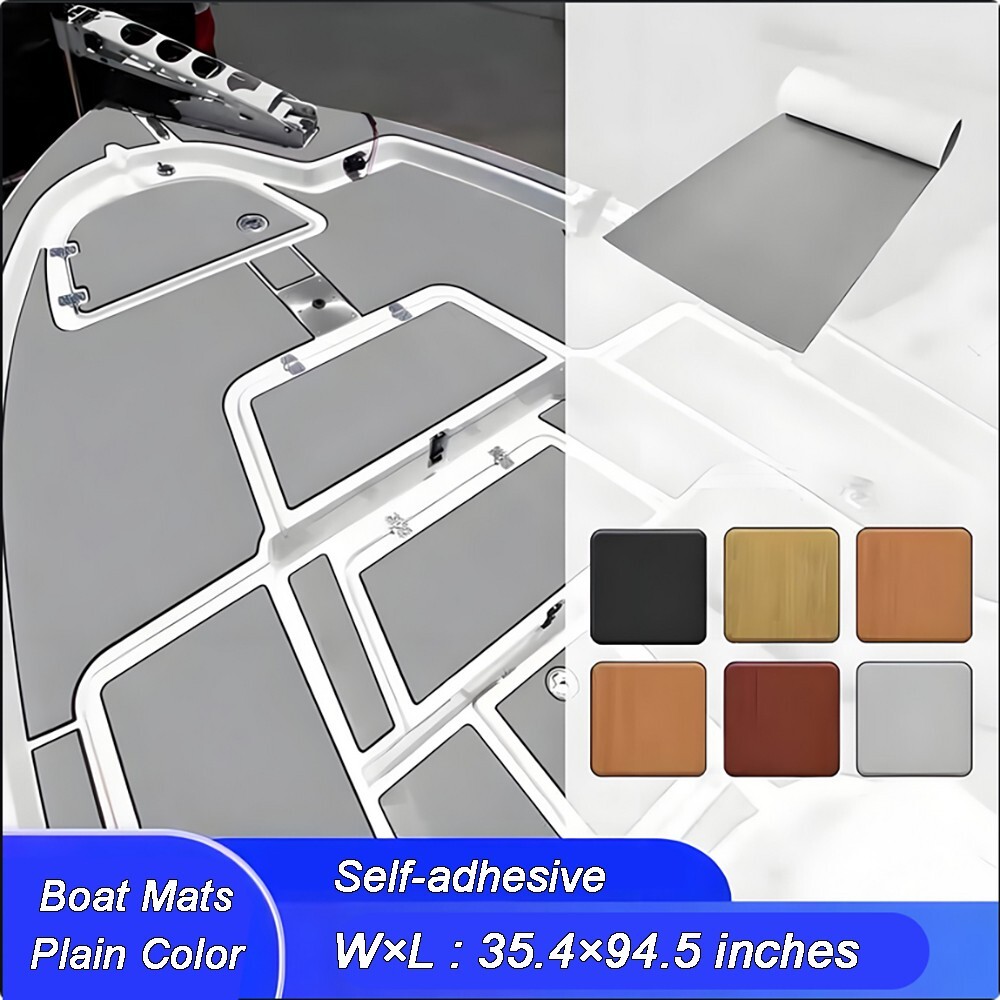 EVA Foam Boat Decking Sheet Mat Faux Teak Marine Yacht Flooring Plain 94''x35''