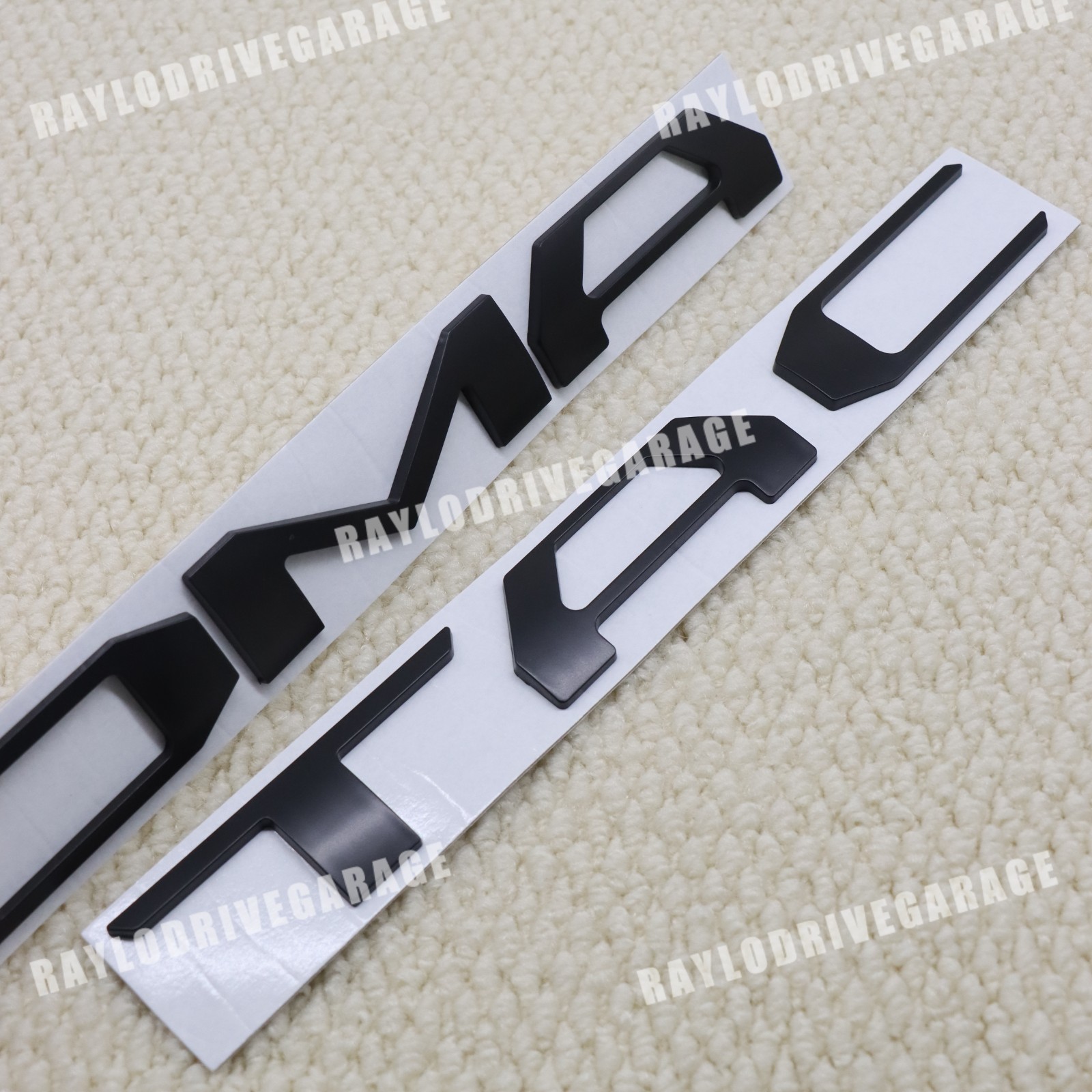 3D Raised Tailgate Insert Letters For 2016-2023 Tacoma Matte Black Emblem Badge