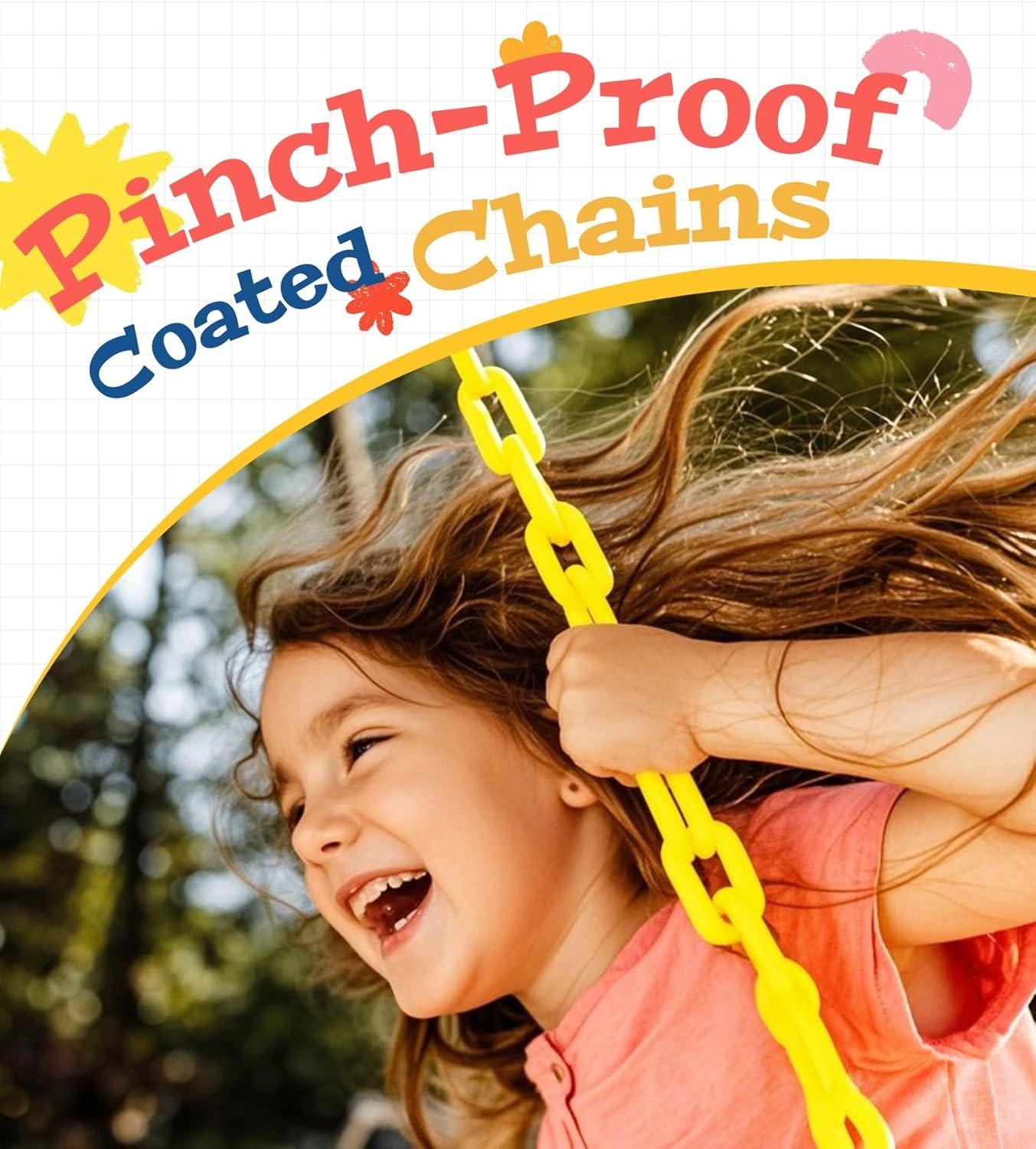 66" Rust-Resistant Chains with 30" PPC-Coated Section, Swing Set Accessories