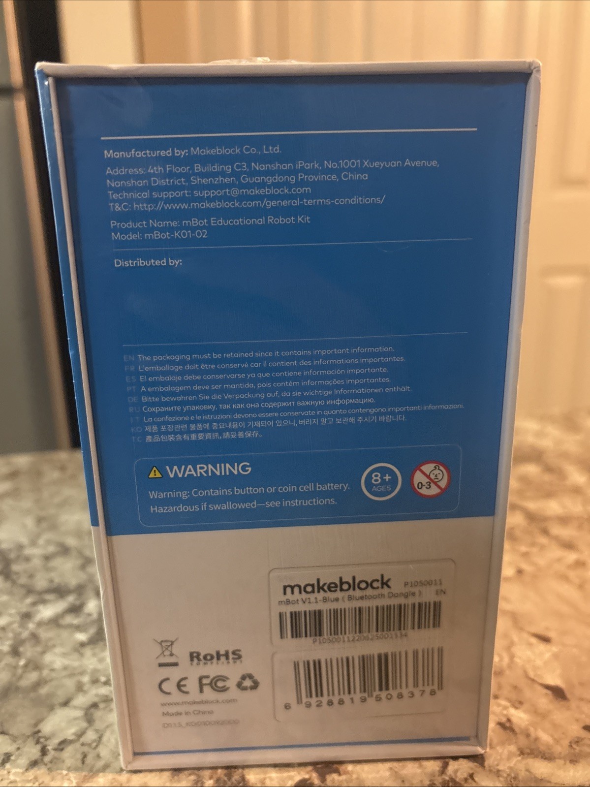 Makeblock mBot STEM Educational Robot Coding Kit Bluetooth Blue Ages 8+ SEALED