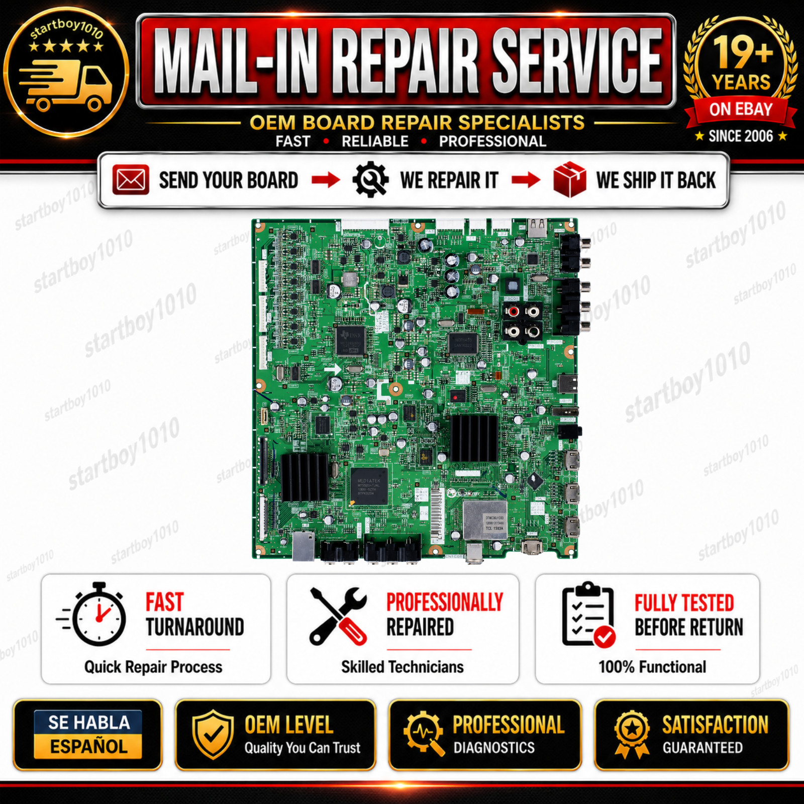 Mitsubishi Main Board Repair Service LT-55265 fast service