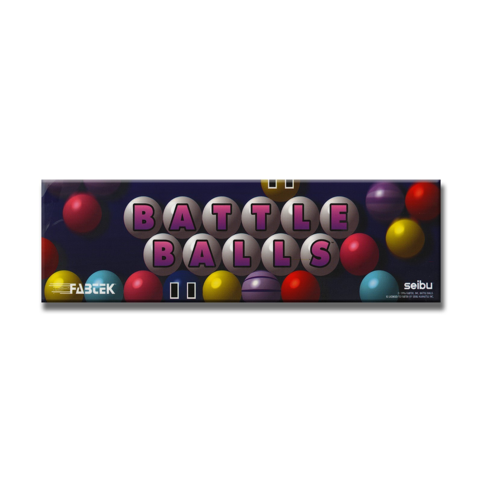 Battle Balls Premium Arcade Marquee Insert Reproduction Header Backlit Sign