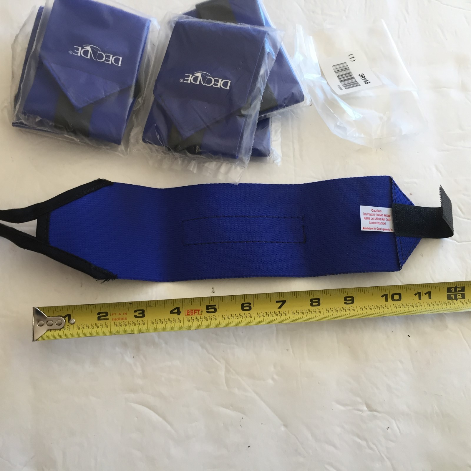Decade WRIST WRAP with Thumbloop 3 “ width Universal size Blue 41660B