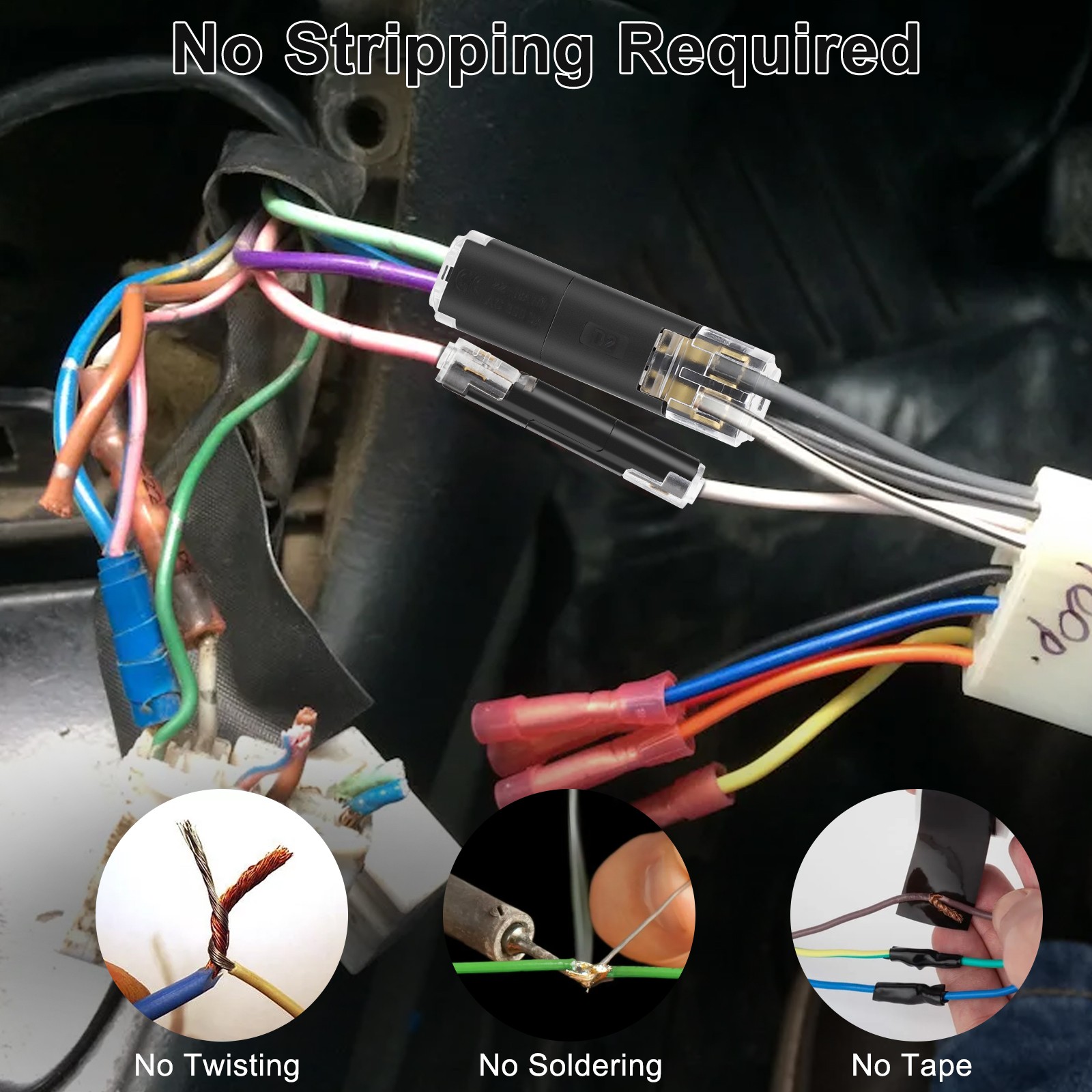 90 PCS Plug-In Quick Wire Connectors, Reusable Clamp Terminal Blocks for Cables