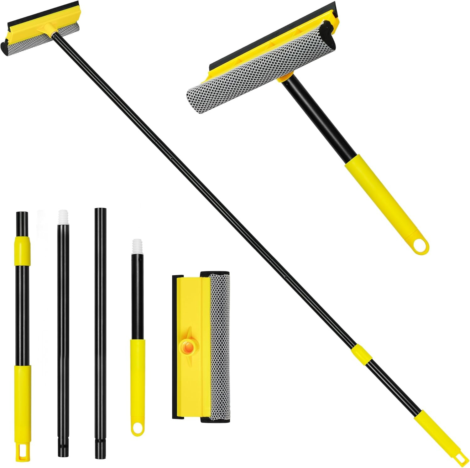 Window Squeegee with Extension Pole, 54.5 inches Car Windshield Washer Kit with
