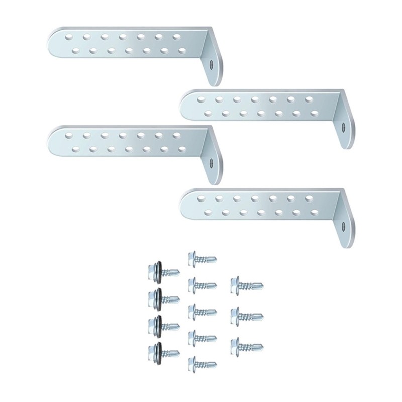 Thick Galvanized Steel Brackets Set for Securing Compressors and Condensers
