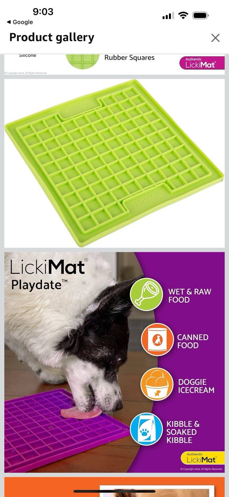 LickiMat Slow Feeder Dog Mat Green